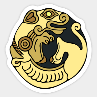 Scythian roller animal / wild animal - timeless abstraction Sticker